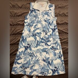 Tommy Bahama Golf Sleeveless Dress – Blue Tropical Print
